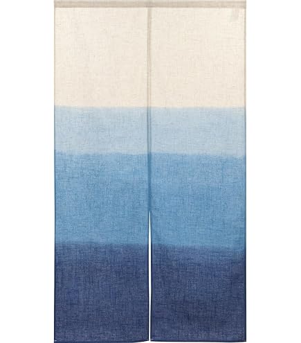 Amazon.co.jp: 暖簾（のれん） 麻100％ 鳥獣戯画 日本製 120cm n